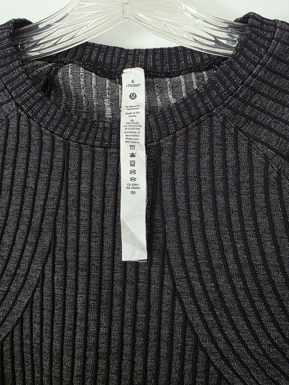 lululemon athletica Men's Ribbed Crewneck Sweater in Charcoal Heather